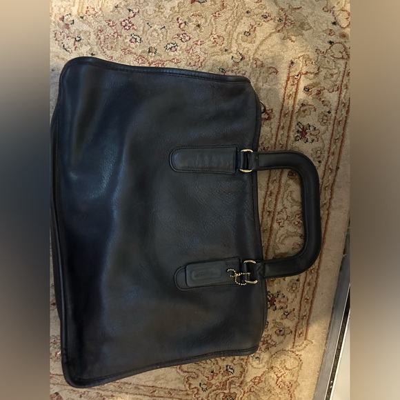 Coach Briefcase Bag Unisex Vintage Coach Black Leather - RARE & VALUABLE! - Picture 6 of 15